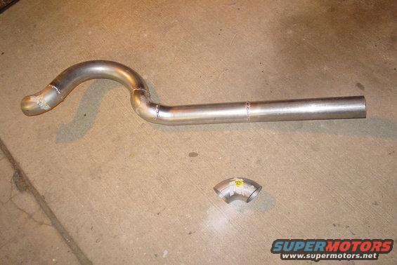 3 inch pipe made from couplings, U pipe and straight pipe - Comlete 3 inch exhaust pipe done for under $200