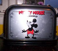 Mickey Mouse toaster with "MICKEY MOUSE" text and character graphic