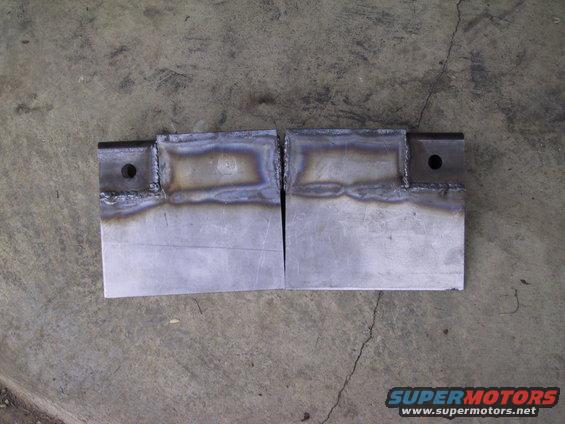 New design for radius arm brackets, simple but should be strong.  3/16 flat plate welded to 1/4 3x3 square tube.
