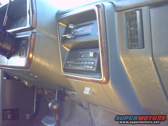 Interior dashboard with dual radios and floor shifter