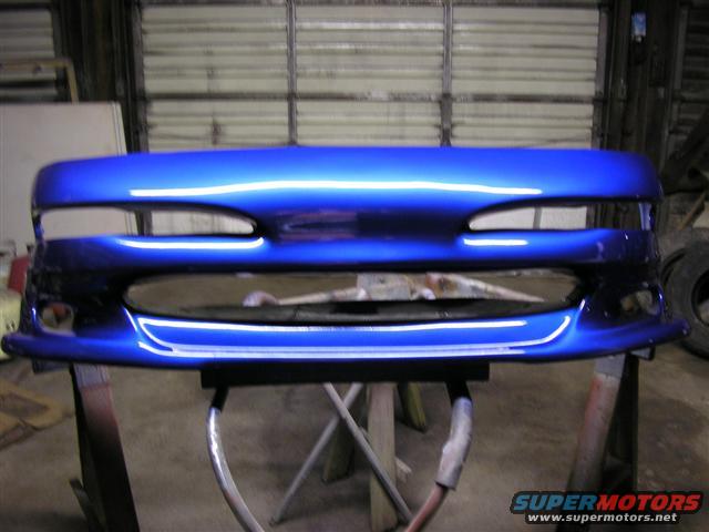 Blue bumper on stand