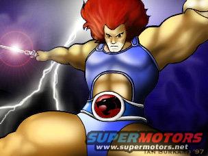 Lion-O from ThunderCats with sword and lightning