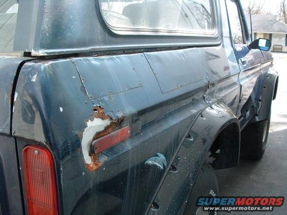 b2.jpg This qtr. panel was damaged yrs ago and not properly replaced or sealed up. so I patched it half arsed. 