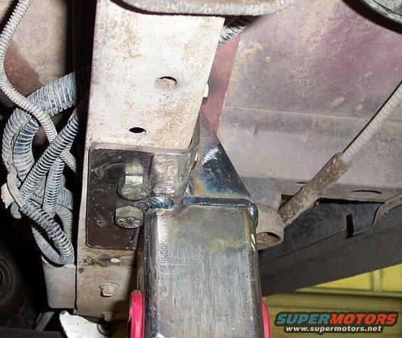 Picked up pre-existing holes for old radius arm brackets here