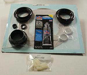 Transfer case seal kit with Ultra Black RTV sealant and various rubber seals and plastic clips
