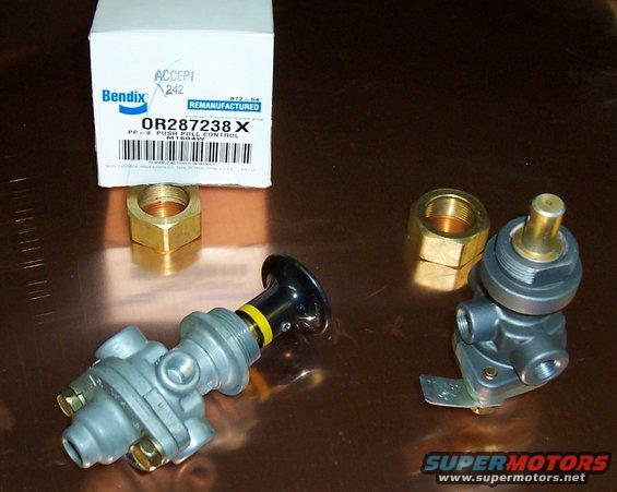 Bendix OR287238X push pull control and air valve with brass fittings