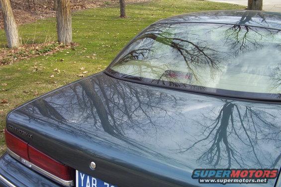 1996 Ford Crown Victoria rear decklid and taillight, license plate YAB 701