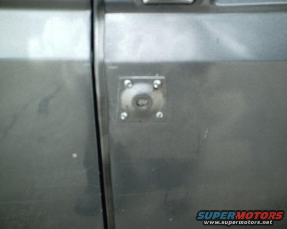 1987 Ford Bronco door panel with metal plate
