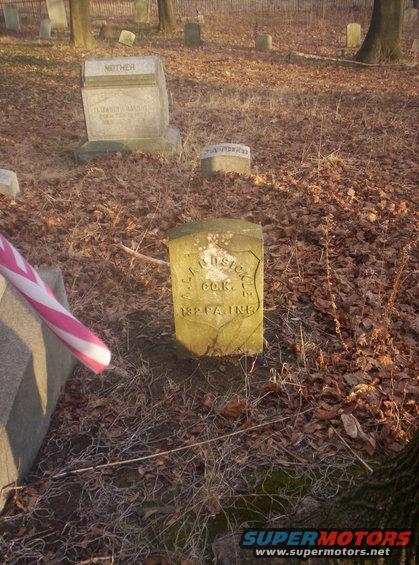 Gravestones in a cemetery with fallen leaves