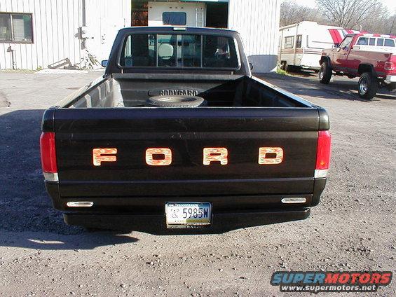 F-150 SMOOTHED OUT TAILGATE ROLL PAN AND HOME MADE BUMPER