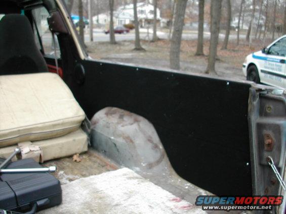 Full view of the new rear panel installed