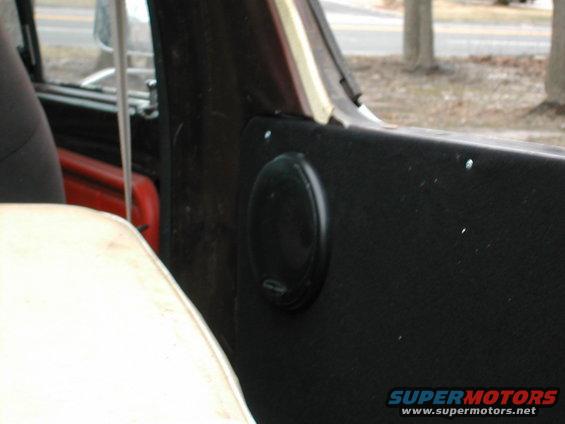 the mounting of the speaker on the new panels