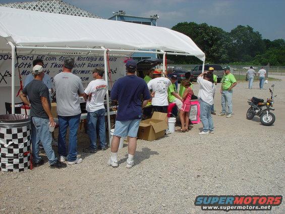 Registration Tent - Diamond Pistons's Eric Simone answers questions form FE enthusiests from all over the country.