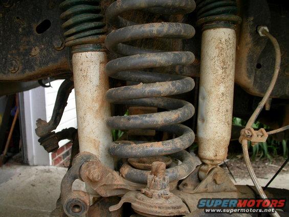 Somehow  my coil spring bashed into my shock.