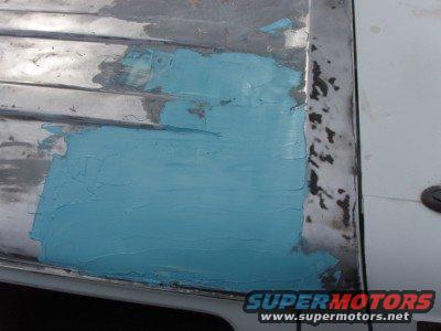 Another shot of the blue bondo. 