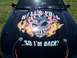1978 Ford F-250 - Custom airbrushed hood with a skull and flames graphic reads "HELL'S FULL ...SO I'M BACK!".