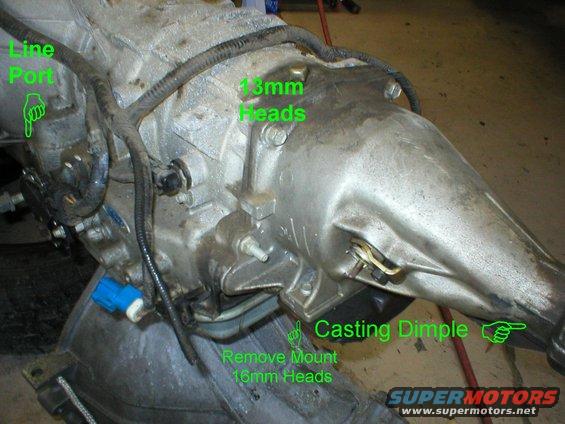 01tailhousing.jpg Before.  Tailhousing bushings are prone to wear because they are only lubricated by the splash of fluid running up inside the tailhousing.  The wear leads to driveshaft vibration, noise, & premature transmission failure.  The common patch is to simply replace the bushing, or the entire tailhousing including a new bushing.

The only real solution is to provide a path for fluid to move under pressure to lubricate the bushing.