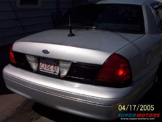 Rear of 1999 Ford Crown Victoria with license plate 2182 AF