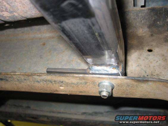 stabilizing-tab.jpg With only a single bolt holding the crossmembers to the frame, the whole works wanted to collapse when weight was applied. Four of tese tabs are enough to stabilize everything.