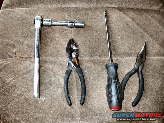 dscn1374new.jpg These are the tools you'll need:

- A socket wrench with an 11mm socket
- Pliers and/or Needlenose pliers
- Flathead screwdriver