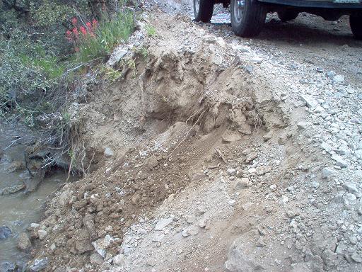 Pulling over to the side for some motos to go along on the trail and my right front tire decided to sink into the ground, all ready to head down into a little gulley.. A little small pedal got me out..