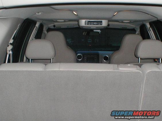 Back seats and overhead console of an SUV