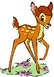 1986 Ford Bronco - A cartoon deer stands on grass with a watermark at the bottom.