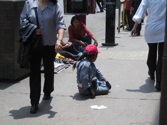 This woman Is poor & can not Afford a wheelchair.
She has No legs & gets around on her hands!