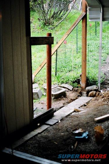 Build the extention of the building to fit the gate size.