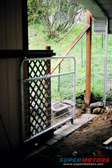 Gate in bottom rail and then level and mount top rail.