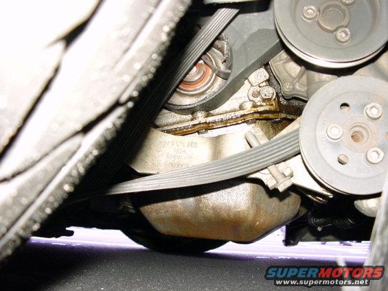 Engine belt and pulleys with visible part number 037 145 269 E