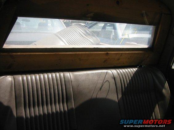 View out of the rear window.  Rather cramped-looking back there.