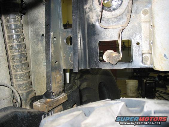 radsupportcut.jpg Removed a bunch of the radiator support. Hopefully the relocated mount will survive.