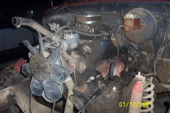 1979 Ford F-150 engine bay with visible V8 engine components and date stamp