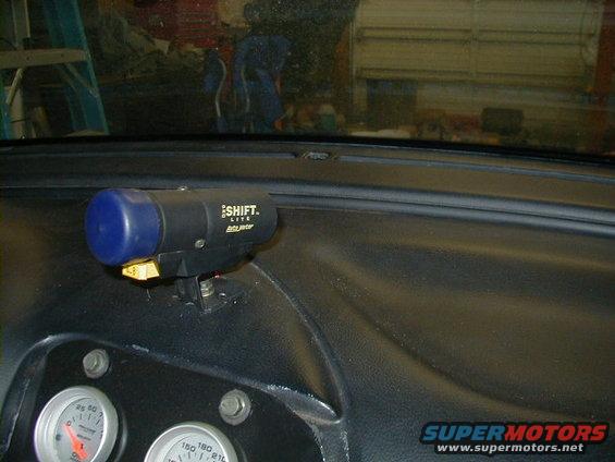 Dashboard with Shift-Lite and two gauges, one marked 0-60 and the other 0-180