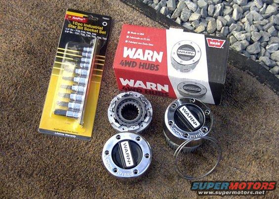 New Warn hubs and Torx sockets