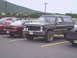 1989 Ford Bronco - Crazy, just crazy! This Blazer has no front end! The headlights are all held in place with CLEAR PACKING TAPE and a BUNGEE CORD! The right…
