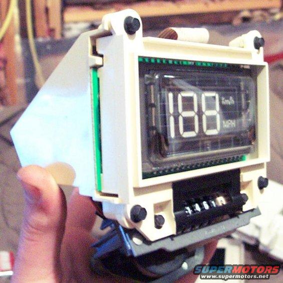 Digital speedometer display showing 188 MPH/kmh and odometer reading 34018
