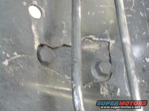 Close up of the crack