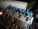 1966 Ford Fairlane - Engine block assembly with camshaft and rocker arms. The blue caps are labeled 1, 2, 3, and 4.