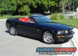Black convertible with red interior, 2005 model year