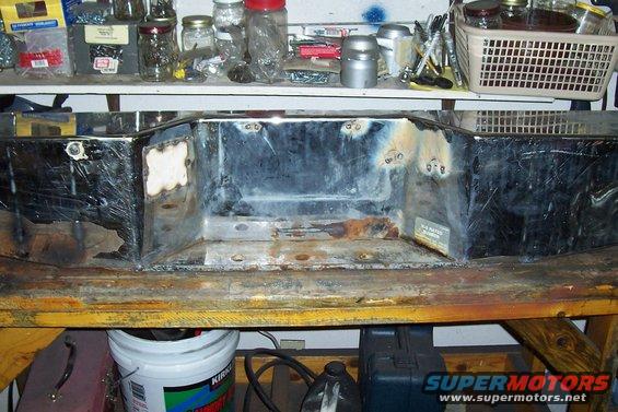 Chrome bumper with rust and weld repairs
