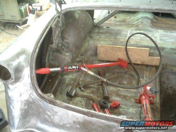 Left quarter panel repair.