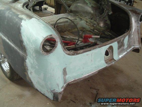 More left quarter panel repair.