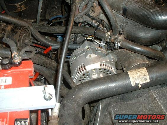 nice new 170 amp alternator, 
what a tight fit....