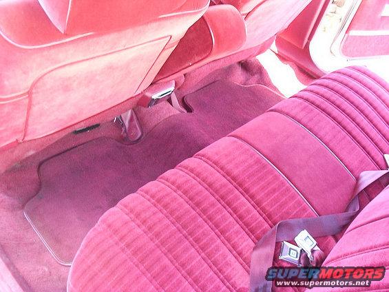 Clean rear interior.