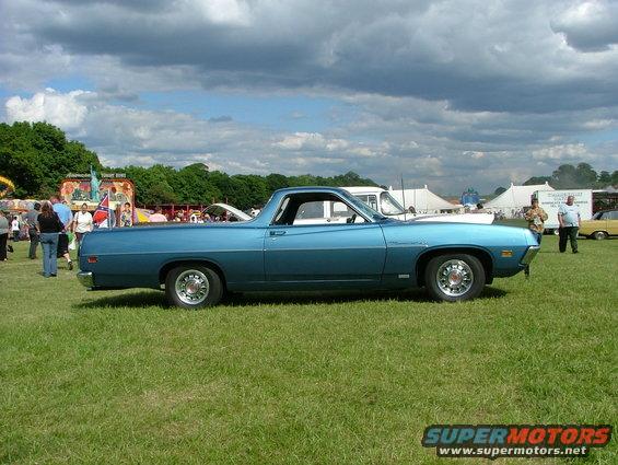 1970 Ford Ranchero parked on grass at an outdoor event