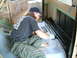 1985 Ford F-150 - Applying sound deadening material to the floor of a vintage truck's interior.