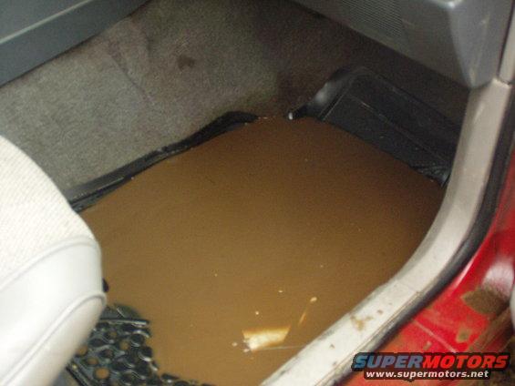 Little bit of water in the passenger side...