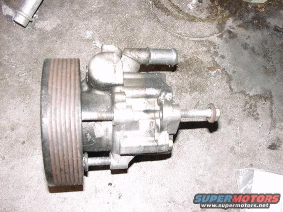 Power steering pump with a ribbed pulley attached